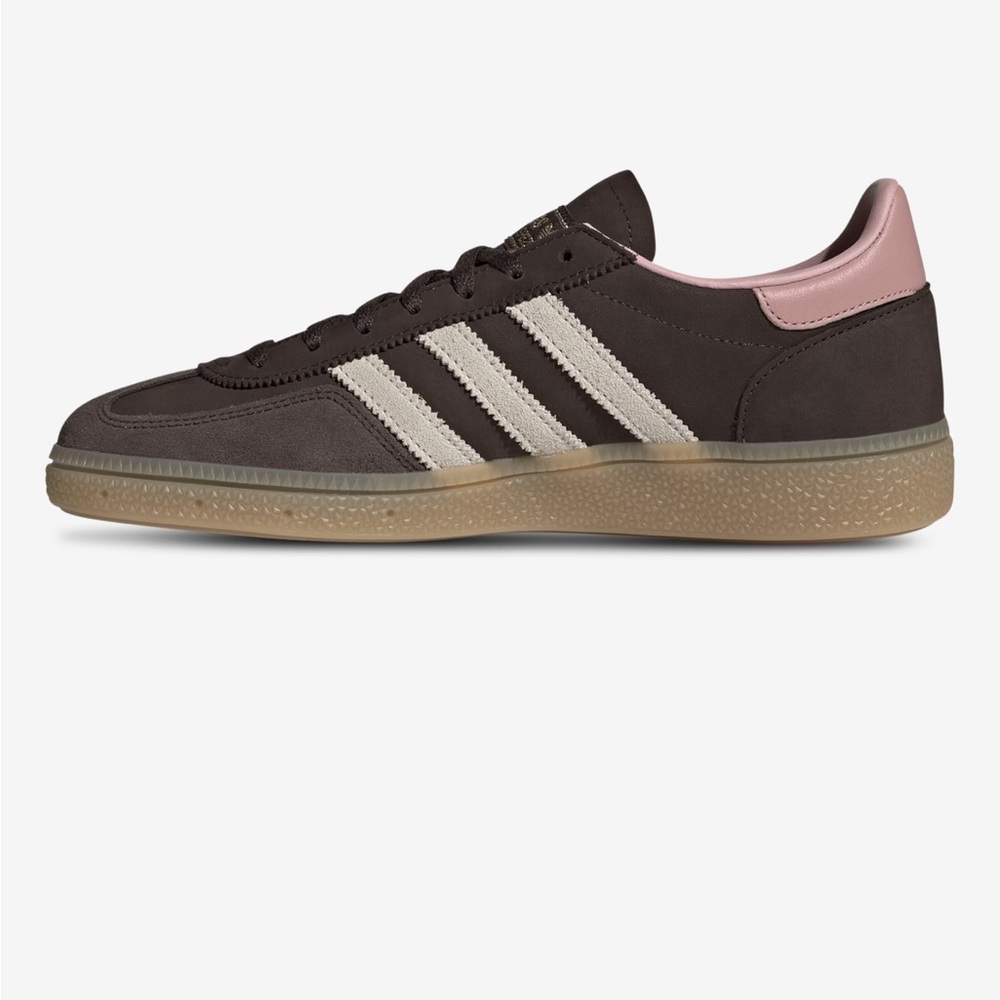 adidas Spezial Suede Sneaker in Chocolate Brown & Pink - Picture 2 of 8
